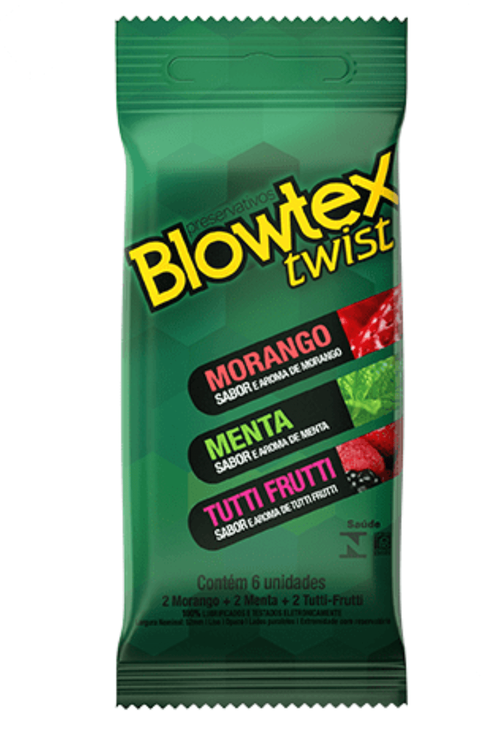 Preservativo Blowtex Twist com Três Sabores 