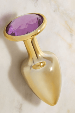 Plug de Luxo M Dourado com Pedra - Hard 