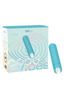 Mini Bullet Good Vibes - Intt - Azul Tiffany - 10 modos de vibração 