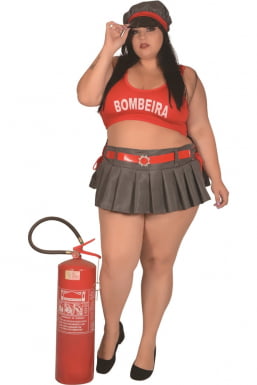 Fantasia Bombeira Sensual II Plus Size - Erótika