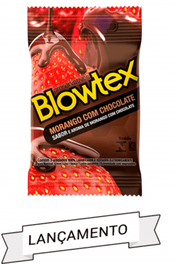 Preservativo Blowtex Sabor Morango com Chocolate