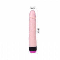 Pênis Realístico com glande e veias definida com Vibrador 22,5x3,4 cm - Silicone Super Macio