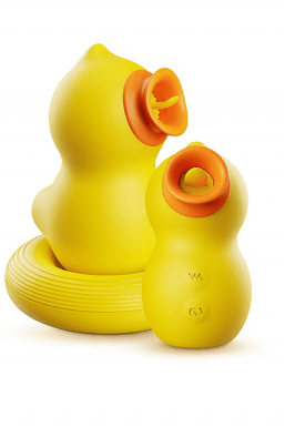 Duck Vibrador de Clitóris com Pulsação e Língua Simulatória - Formato de Pato