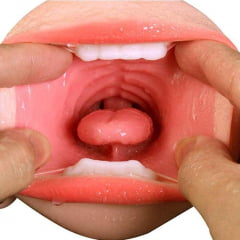 Masturbador Boca e Vagina realística - Super Forte - Cyber Skin (Imita pele)