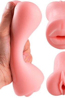 Masturbador Masculino em Cyberskin - Formato Boca e Vagina
